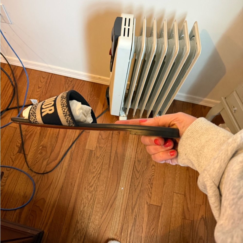 Christian Dior navy and cream Slides size 40 - Picture 4 of 14